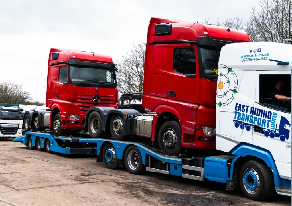Used commercial trucks prepared for international export